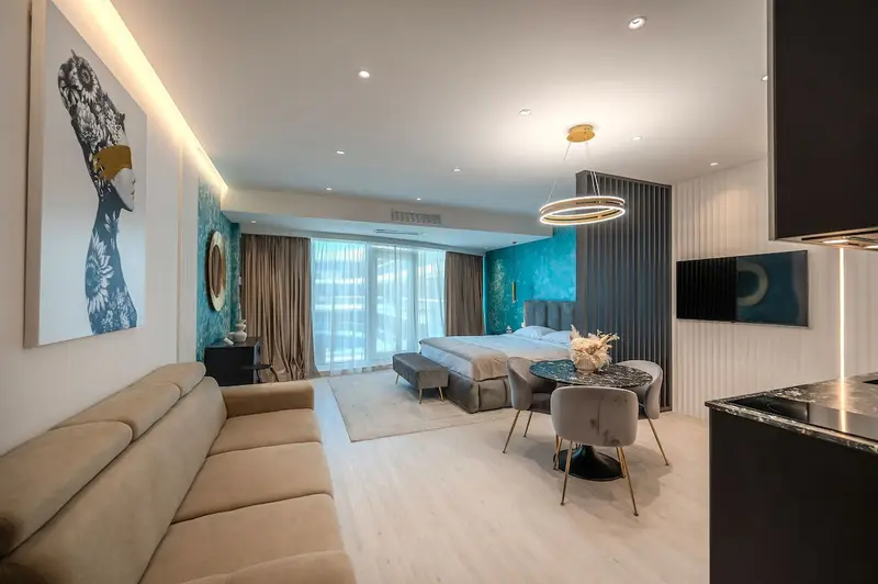 White Titanic Blue sea view Studio parking – 27