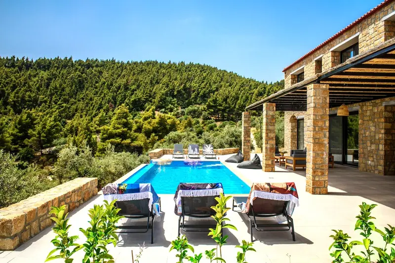 Aqua Vista Σιθωνία - Πέτρινη Βίλα με Πισίνα Infinity Κοντά στην Παραλία Μαυρολίθαρο – 3