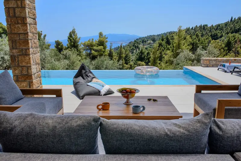 Aqua Vista Σιθωνία - Πέτρινη Βίλα με Πισίνα Infinity Κοντά στην Παραλία Μαυρολίθαρο – 10