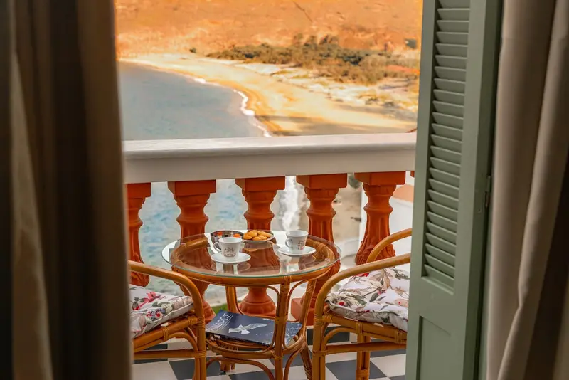Aqua Vista Άνδρος - Πέτρινο Σπίτι με Μπαλκόνι με Θέα στη Θάλασσα στη Χώρα, Chora